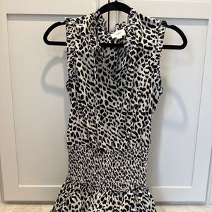 Everly Animal Print Smocked Waist Dress